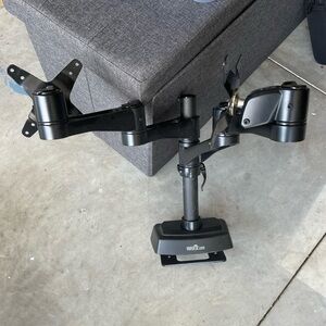 Varidesk 2 screen 180 degree desk attachment